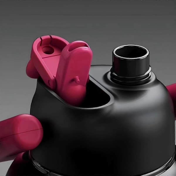 Barnevannflaske 680ml Drikkeflaske for løping, trening, gutter, jenter, blå hvit Black Red