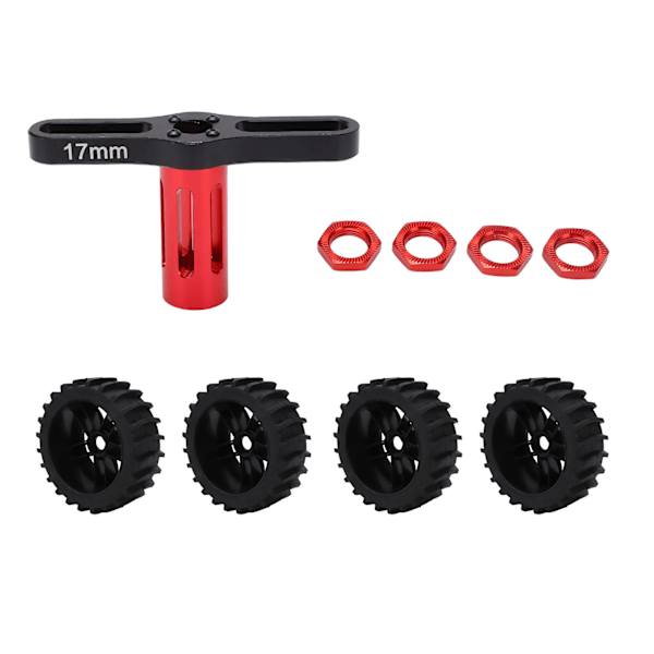 4 st 1/8 RC Lastbilsdäck Gummihjulsdäck Reservdelar Tillbehör Passar HPI RC Terrängfordon