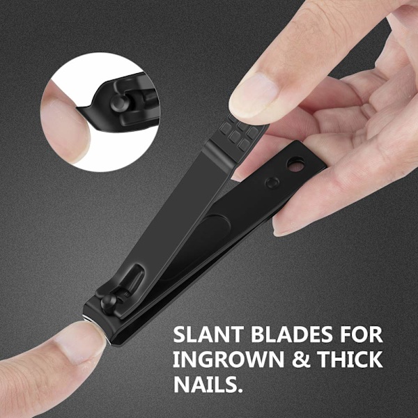 Grooming Excellence: Nagelknipsset, Ultraskarpt Högkvalitativt Rostfritt Stål, Lindring för Inåtväxta Naglar, Ergonomiskt Designat Halkfritt Grepp, 3 Delar