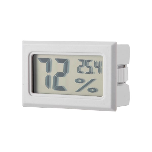 Indbygget digitalt hygrometer termometer fugtighedstemperaturmonitor med indbygget probe hvid