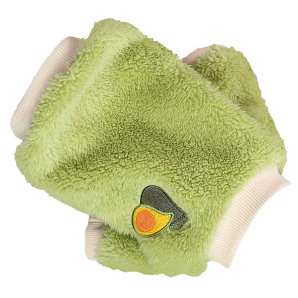 Plysch för valpar Varma Bekväm Hudvänlig Elastisk rundhals 2-benta Hundplyschkläder för husdjursmaterial Grön avokado M