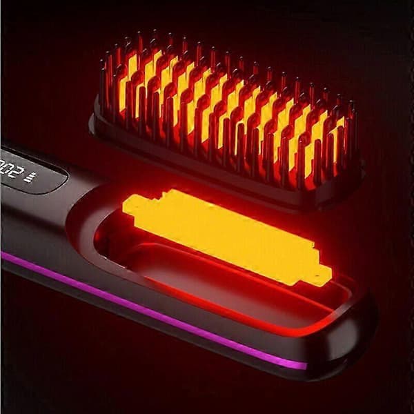 Go Brush Pro Bærbar Glattebørste, Hårglatter Purple