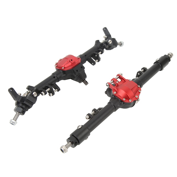 Metall RC Främre och Bakre Axelset Stor Styrning Integrerad RC Bilaxel för Axial SCX10 II 90046 90047 D90 D110 1/10 RC Crawler Bil Svart Röd