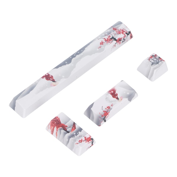 Keycap 4 Tangenter Istäckt Berg Snöflicka Mönster Mellanslag ESC Enter Numpad Enter DIY Keycaps
