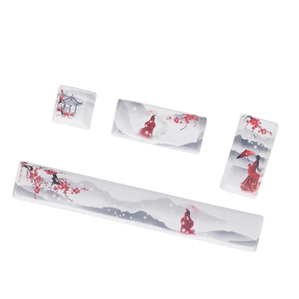 Keycap 4 Tangenter Istäckt Berg Snöflicka Mönster Mellanslag ESC Enter Numpad Enter DIY Keycaps