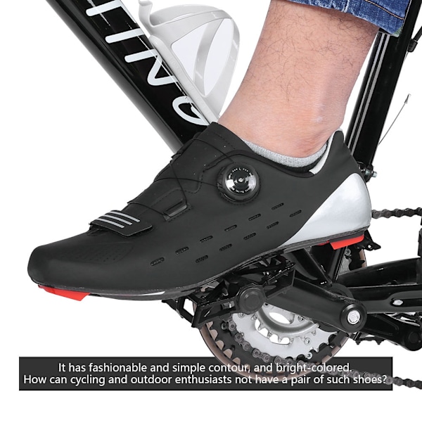 Bootun E3 Lätta landsvägscykelskor för utomhussporter Mountainbike-sko J081081 (40, Svart)