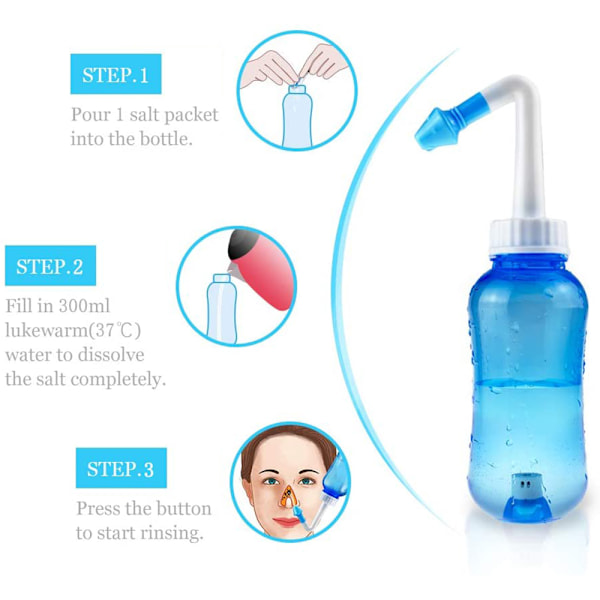 Transparent Neti Pot för Sinuslindring, Professionell Design BPA-fri Trycksköljning, Lättanvänt Nässköljningssystem, Ger Lindring från Nästäppa