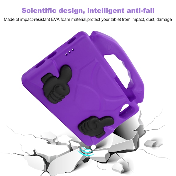 8 tums Tablet Skyddsfodral för Galaxy 2019 (T290/T295) EVA Anti-Fall Stöttåligt Fodral (Lila)