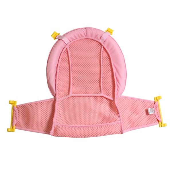 Snabbtorkande badstöd för spädbarn, halkfri badstol med säkerhetsbälten för justerbart babybad, ventilerande meshdesign, portabel och lättviktig