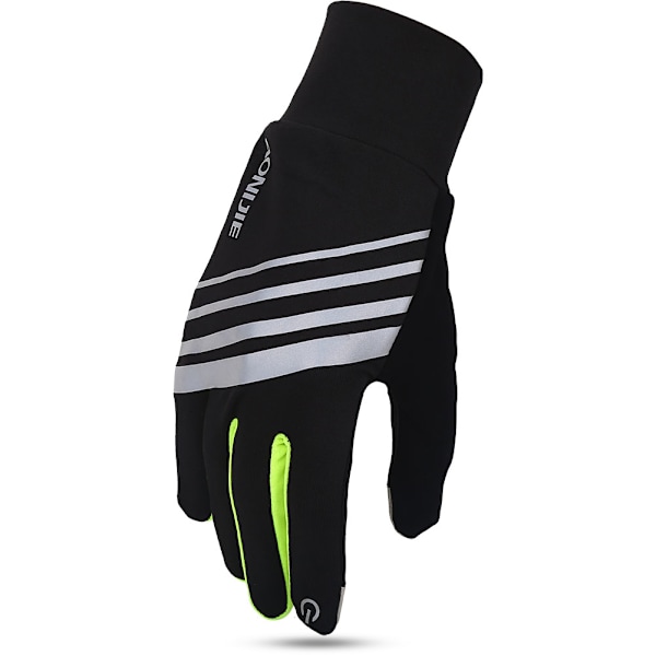 Cykling Cykel Mountainbike Pekskärm Sport Löpning Hel Finger Handskar Fluorescerande Grön L