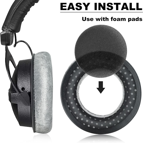 Ersättningsöronkuddar Öronkuddar Öronmuffar Kompatibla med beyerdynamic DT990 / DT880 / DT770 PRO Hörlurar