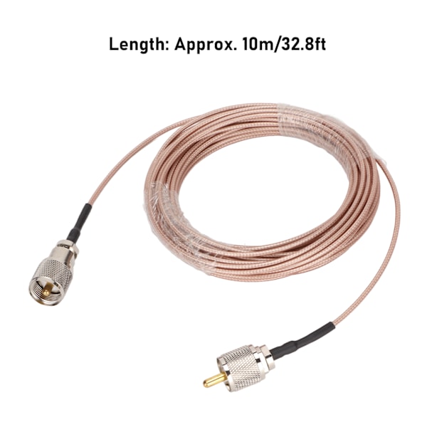 PL259 Kontakt Koaxialkabel Låg Förlust 10m Längd SC316 Radiokabel för Antenn SWR-mätare