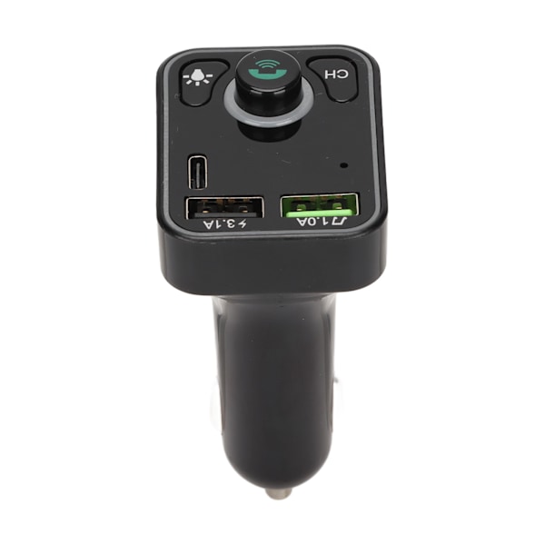 Billaddare Mini Billaddaradapter Stöder USB-minneskort BT med LED-skärm DC12V