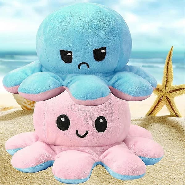 Octopus Mood Plush Octopus Plush Reversible Octopus Xxl Octopus Plush Flip[TT]