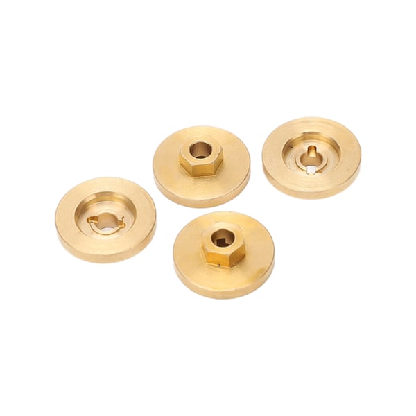 RC Bil Kombinerare Mässing 18mm Dia 6mm Tjock Slitstyrka Rostsäker Kombinerare för FMS FCX24 1/24 Crawler Guld