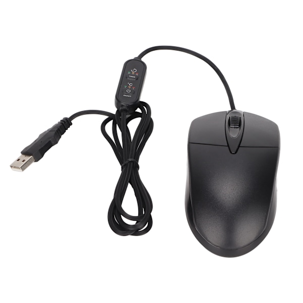 Uppvärmd Mus 3 Nivåer Justerbar Svart Ergonomisk 1600DPI Trådbunden Värmemus för Windows för OS X System Skrivbord Laptop