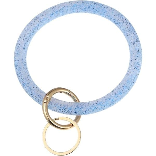 Silikone armbåndsnøglering, armbåndsnøglering nøgleholder, overdimensioneret rund nøglering til kvinder