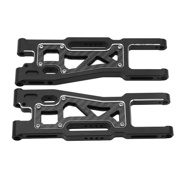 2 st RC Bakre Svingarm Aluminiumlegering Kolfiber Hög Hållfasthet RC Bil Bakre Fjädringsarm för Traxxas Sledge 1/8 Svart