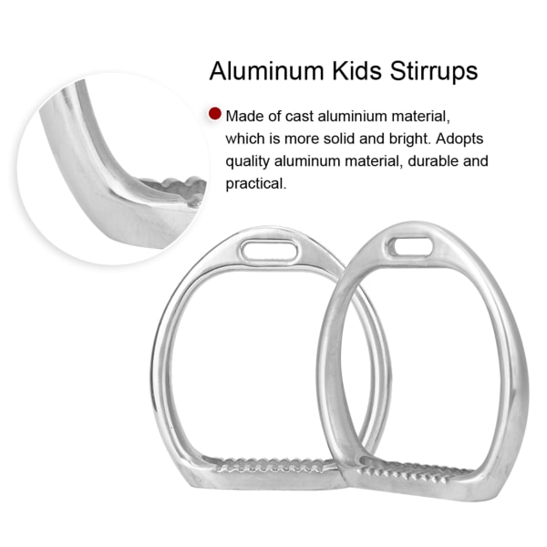 1 par lättviktsbyglar i aluminium för barn Ridsadel för ridsport