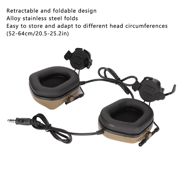 Militär Headset Multifunktionella Militärradiohörlurar med Mikrofon för Utomhusjakt