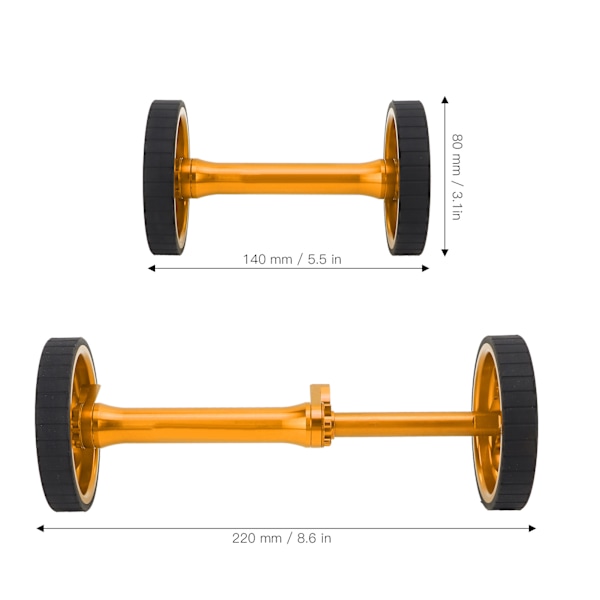 MEIJUN Easy Wheel Extension Telescopic Bar Easy Wheel Set 80mm Widening for Brompton 3sixtyGold