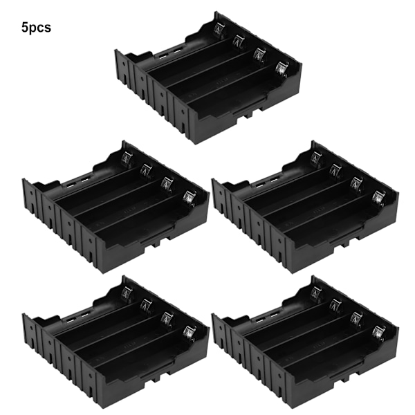 5-pack Batteriboxhållare Förvaringsfodral Strömförsörjningssystem med Hårda Stift för 4 x 18650 Batterier