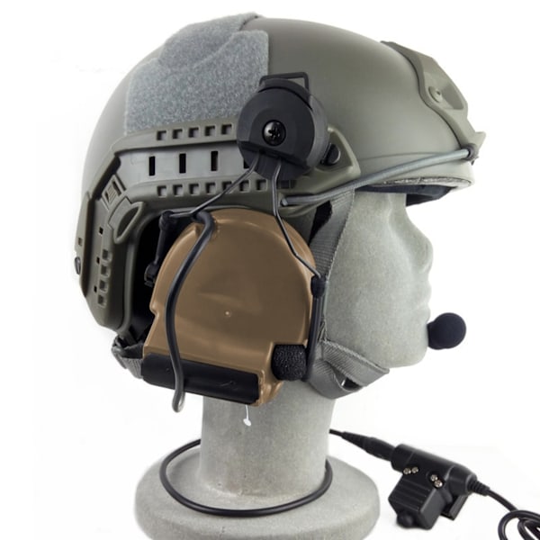 Militär Headset Multifunktionella Militärradiohörlurar med Mikrofon för Utomhusjakt