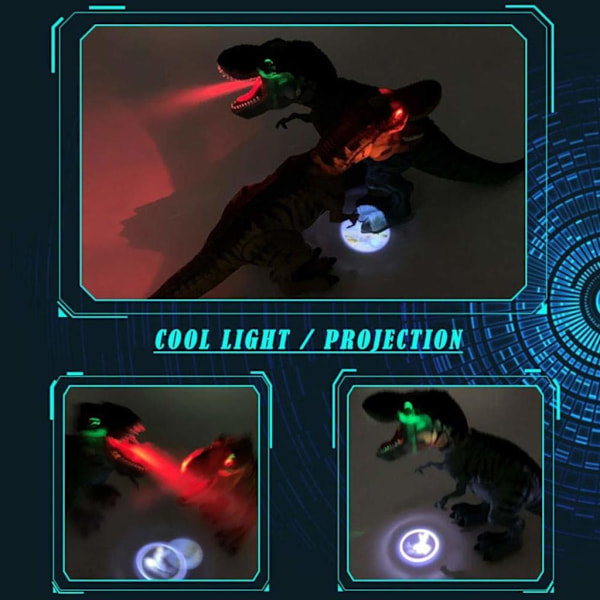 Multifunktionell dinosaurie, Tyrannosaurus-formdesign med realistiskt rytande ljud och elektronisk gående robotfunktion för barn och tonåringar
