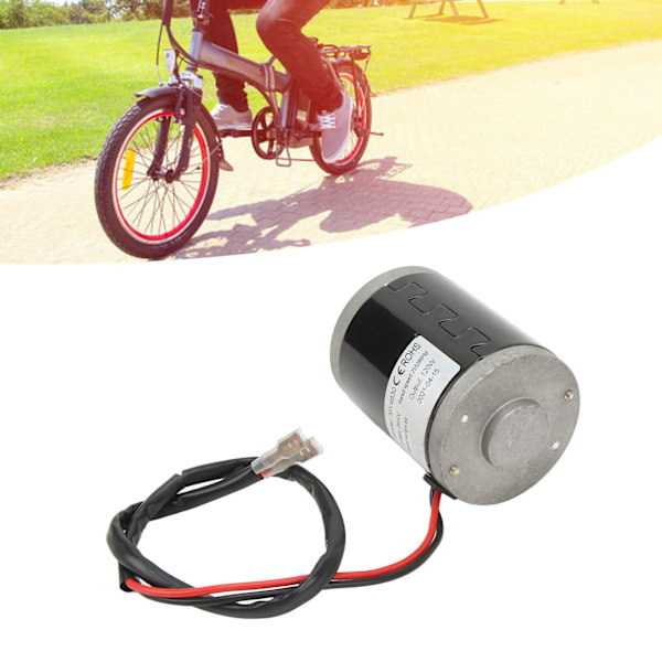 Børstet DC-motor 24V 120W 6A 2550RPM Aluminiumlegering Lav støj Høj torsion Højhastighedsmotor til elektrisk cykel Motorcykel