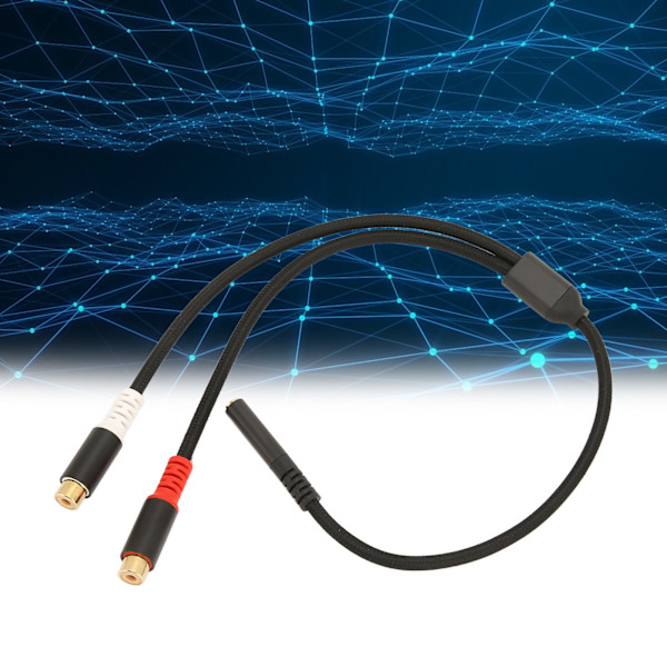 3,5 mm naar 2 RCA vrouwelijke kabel 2-weg overdracht 24K vergulde HiFi stereo RCA Y-splitterkabel voor iPhone MP3