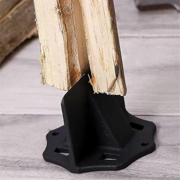 Log Splitter, Portable Log Splitter with Wedge, Manual Log Splitter S[D] Black