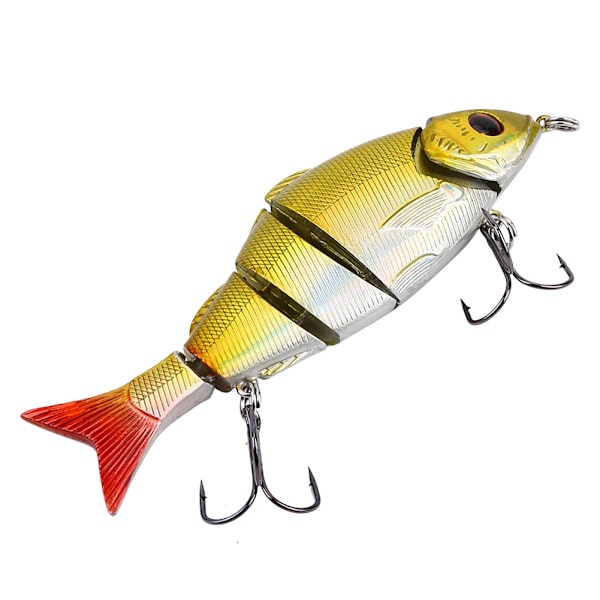 Livsliknande Konstgjort Bete Hårt Ledat Krokbete Crankbait Fiskeutrustning (C)