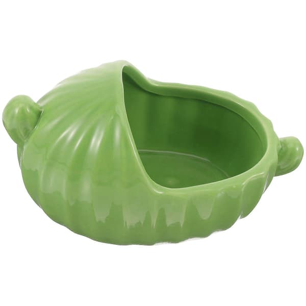 Keramisk Hamsterbadekar Marsvin Baderom Lite Hamster Sandrom [TT] 14X8,5cm Grön
