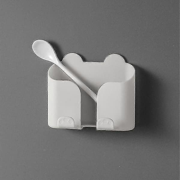 Wall Mounted Phone Holder Practical Stand Remote Control Storage Box Phone