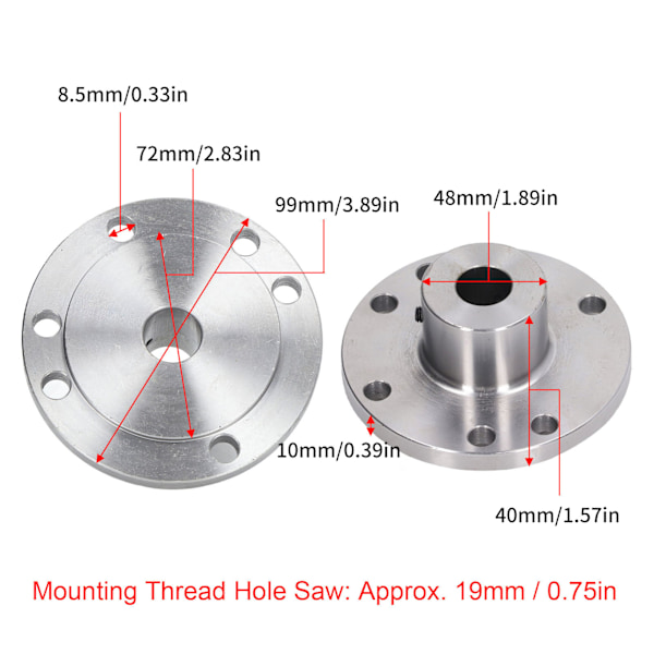 Stål Drejebænk Faceplate Høj Mangan Stål Chuck Face Plade 100mm til K11 100 K12 100 K72 100 19mm