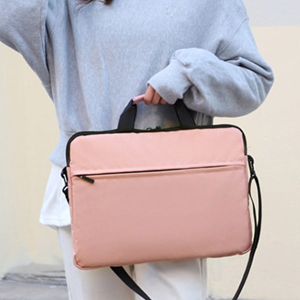 15,6 tums laptopfodral Vattentätt polyester laptopfodral Bärbart skyddsfodral för bärbar dator för resor Affärsresa Rosa