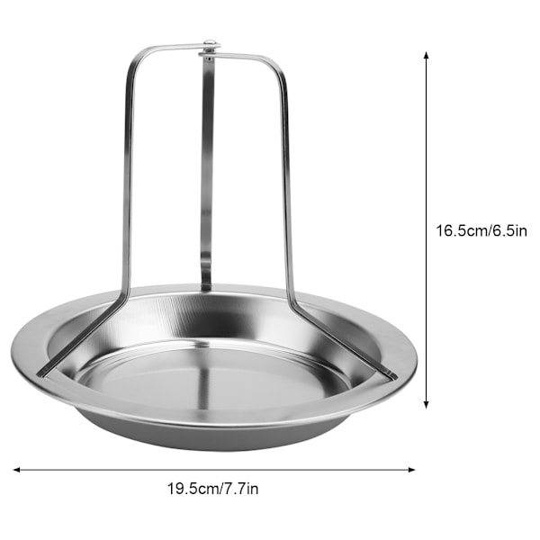 1 stk rustfritt stål oppreist stekt kyllingholder stekeovnsstativ grill grillverktøy