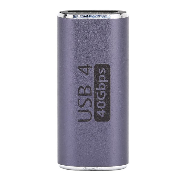 Typ C Hona till Hona Adapter Aluminiumlegering 40Gbps 100W Kopplare Förlängare för Surfplatta Mobiltelefon