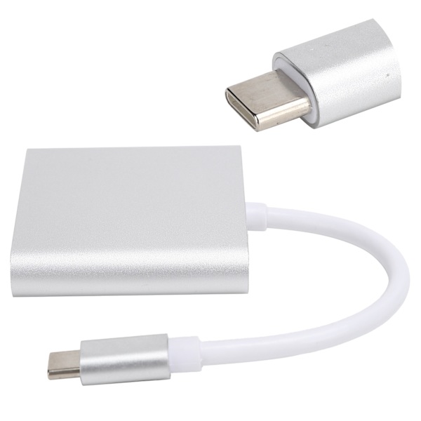 USB C Adapter 3.1 3 i 1 Hubb Konverter Dock Högupplöst Multimediagränssnitt 4K