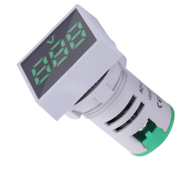 AC20-500V LED Indicator Light Mini Digital LED Display Voltmeter Square Signal Lamp(Green)