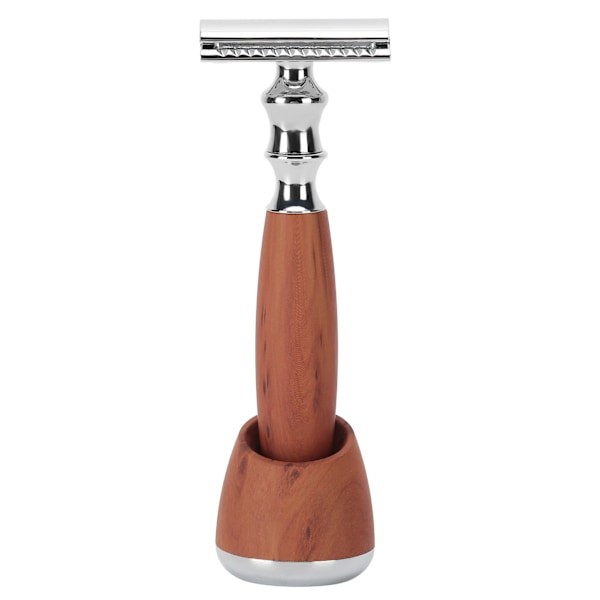 Edge Safety Razor Classic manuell dobbeltkant sikkerhetsbarberhøvel med treskaft for menn