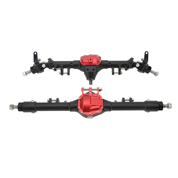 Metall RC Främre och Bakre Axelset Stor Styrning Integrerad RC Bilaxel för Axial SCX10 II 90046 90047 D90 D110 1/10 RC Crawler Bil Svart Röd