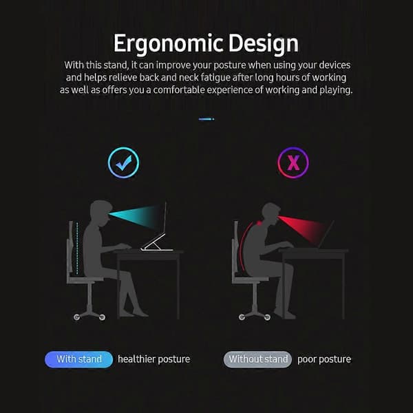 Adjustable Laptop Tablet Stand Multi-angle Laptop Holder Portable & Foldable Laptop Stand for 10-17' Laptops Hollow Design Pink[D] Black