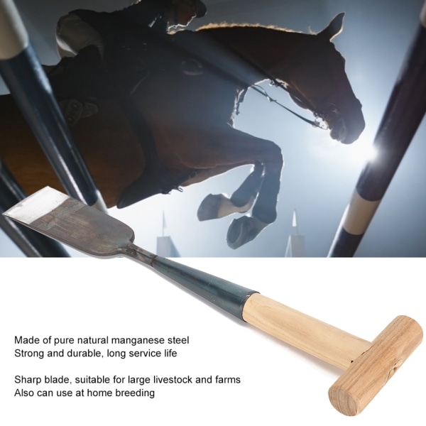 Manganstål Holdbar hestesko trimning hov klipning skovl værktøj til husdyr Farm hjemmeavl