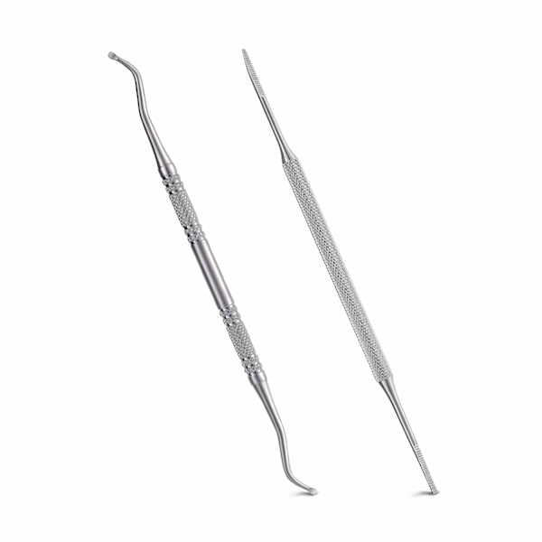 Set med fil och lyftare för inåtväxande naglar, professionella pedikyrverktyg med ergonomisk design i kirurgiskt rostfritt stål för enkel och säker behandling av tånaglar