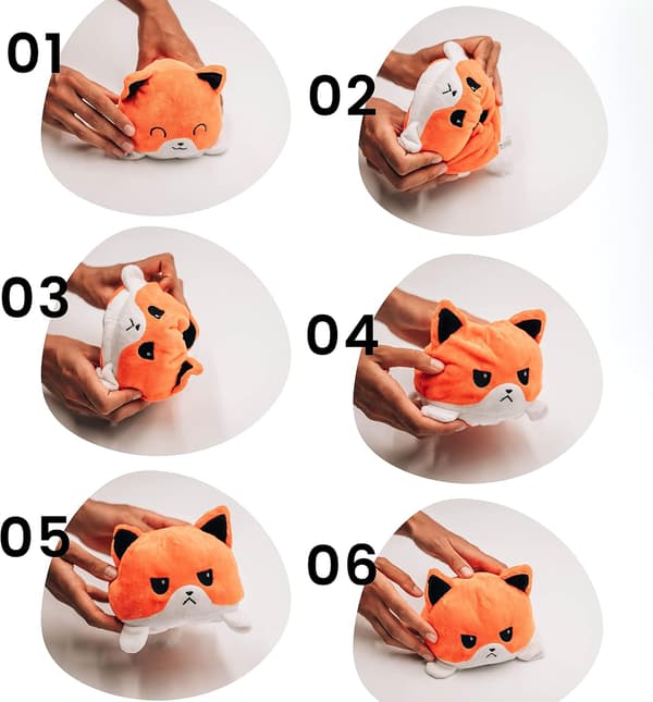 Orange 15 * 15 * 10 cm plysj | Vendbart design | Søde børn