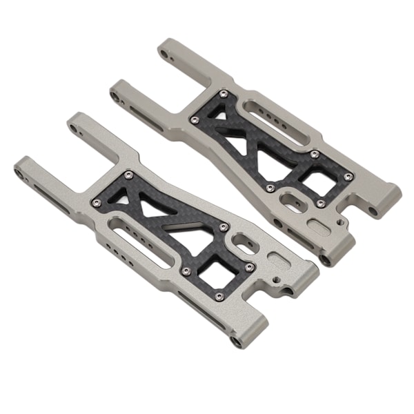 2 st RC Bakre Svingarm Aluminiumlegering Kolfiber Hög Hållfasthet RC Bil Bakre Fjädringsarm för Traxxas Sledge 1/8 Titanfärg
