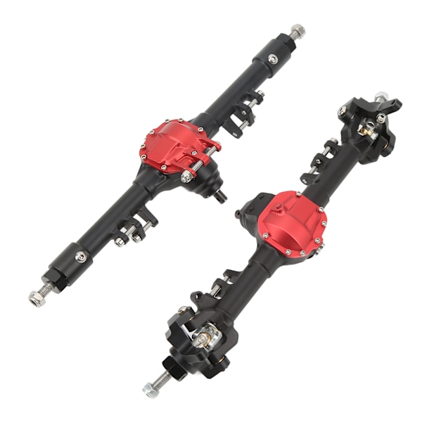 Metall RC Främre och Bakre Axelset Stor Styrning Integrerad RC Bilaxel för Axial SCX10 II 90046 90047 D90 D110 1/10 RC Crawler Bil Svart Röd