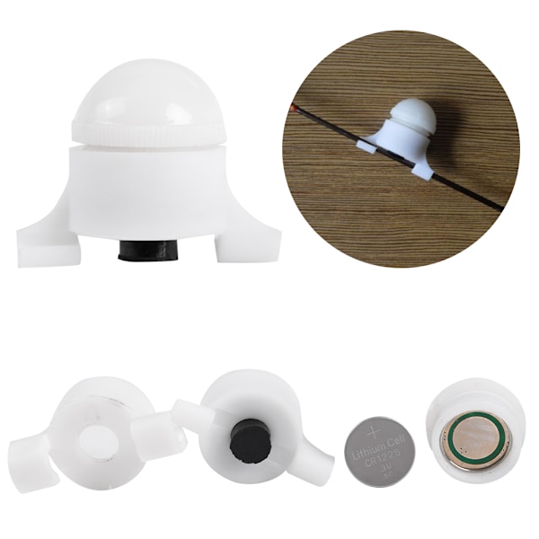 LED Elektrisk Nattfiske Flöte Bobber Intelligent Lysande Belysning Flöte Utrustning Dubbel