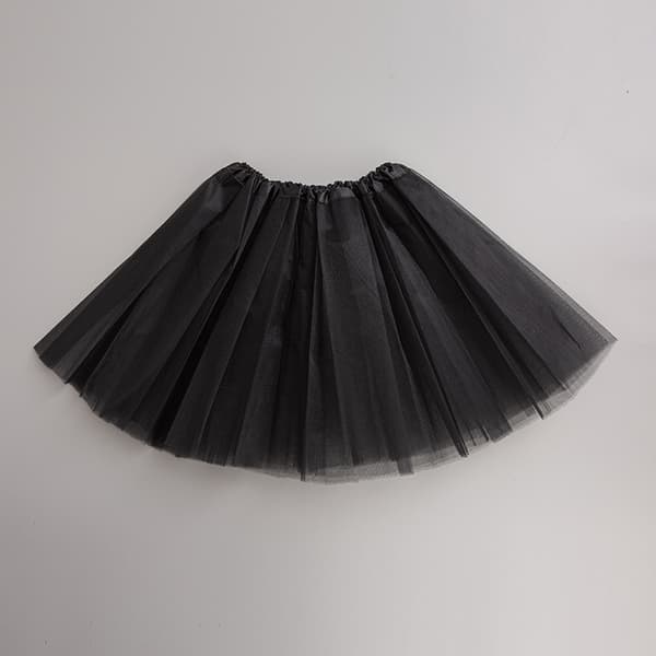 Tyllkjol, balettkjol, dans-tyllkjol svart black 40cm